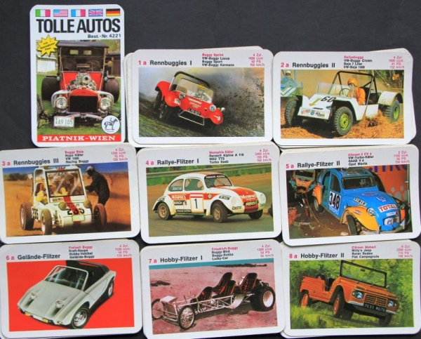 Piatnik & Söhne "Tolle Autos" 1967 Kartenspiel (2566)